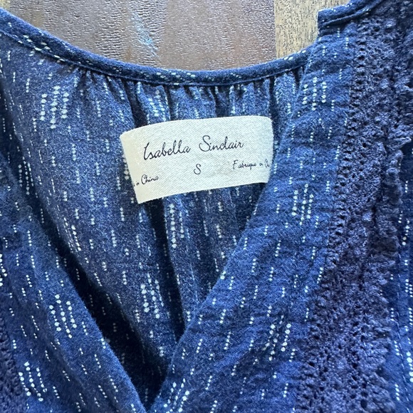 Anthropologie patterned blue sundress - Picture 3 of 4